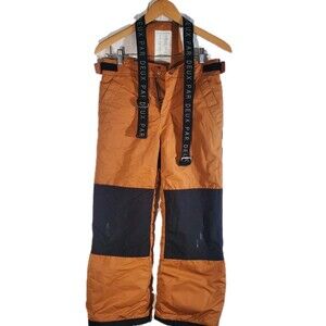 Deux Par Deux Snow Pants Kids Brown Black Insulated Ski Bib Size 9